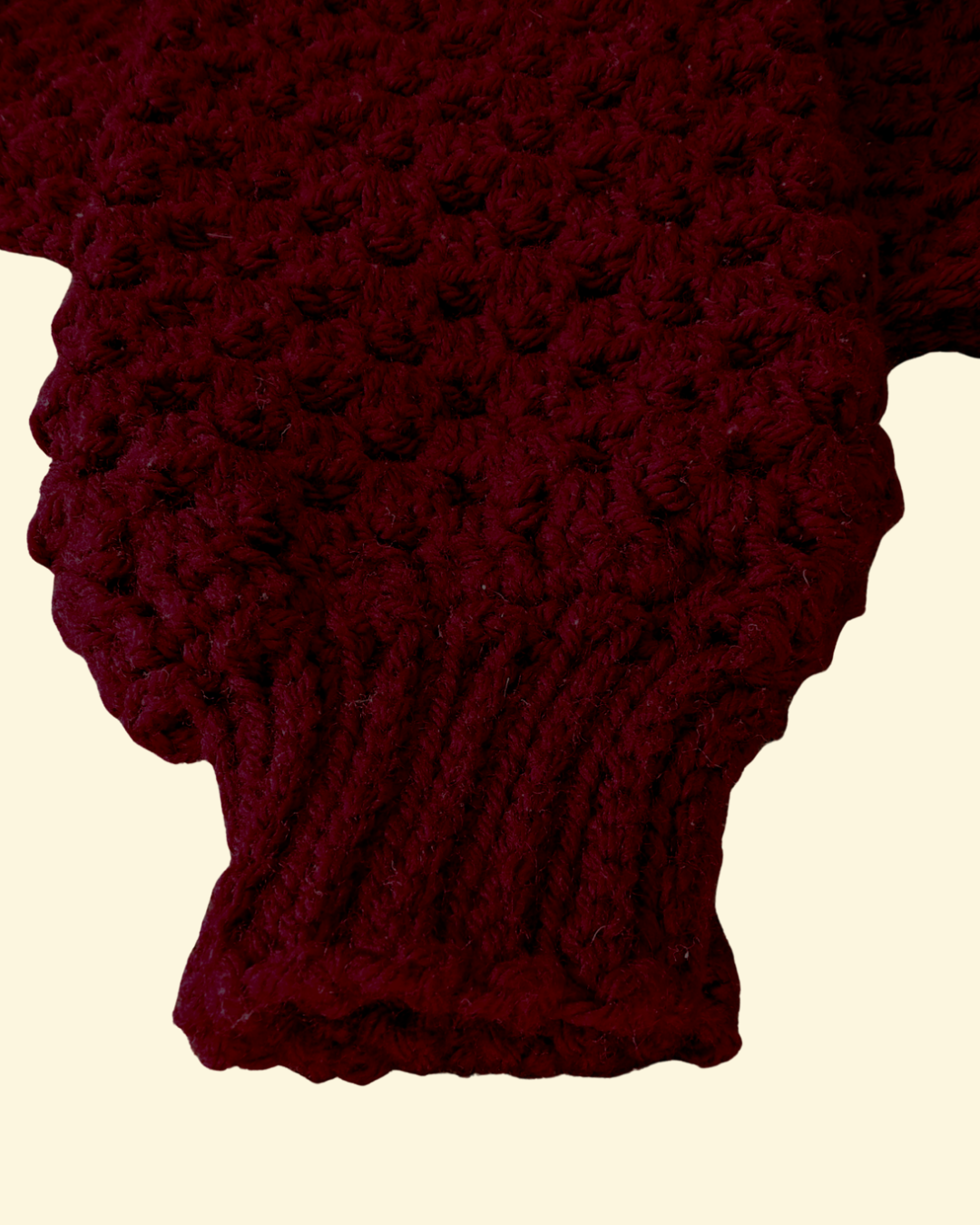 Red Granny Stitch Croped Cardigan