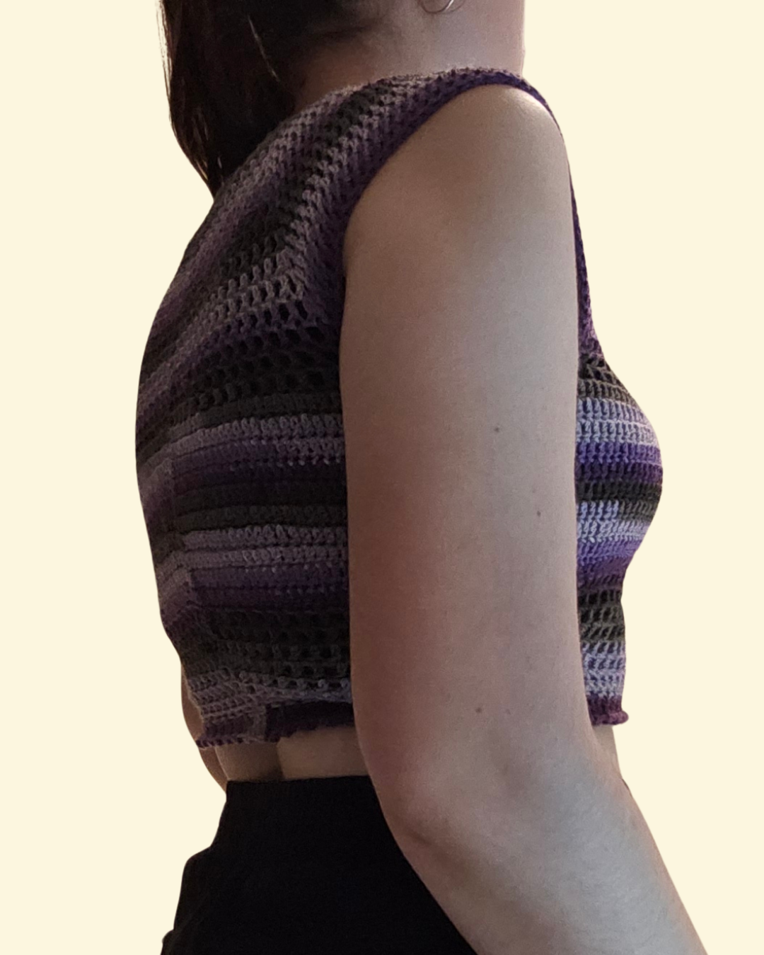 Mesh Stripped Top