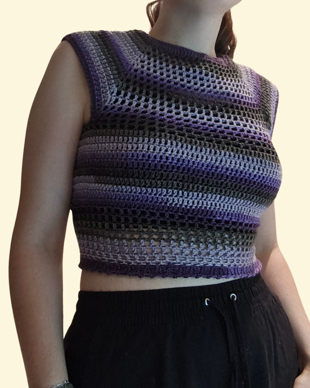 Mesh Stripped Top
