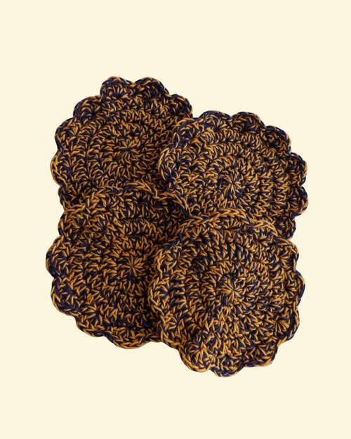 Crocheted Cotton Coasters (Set of 4)